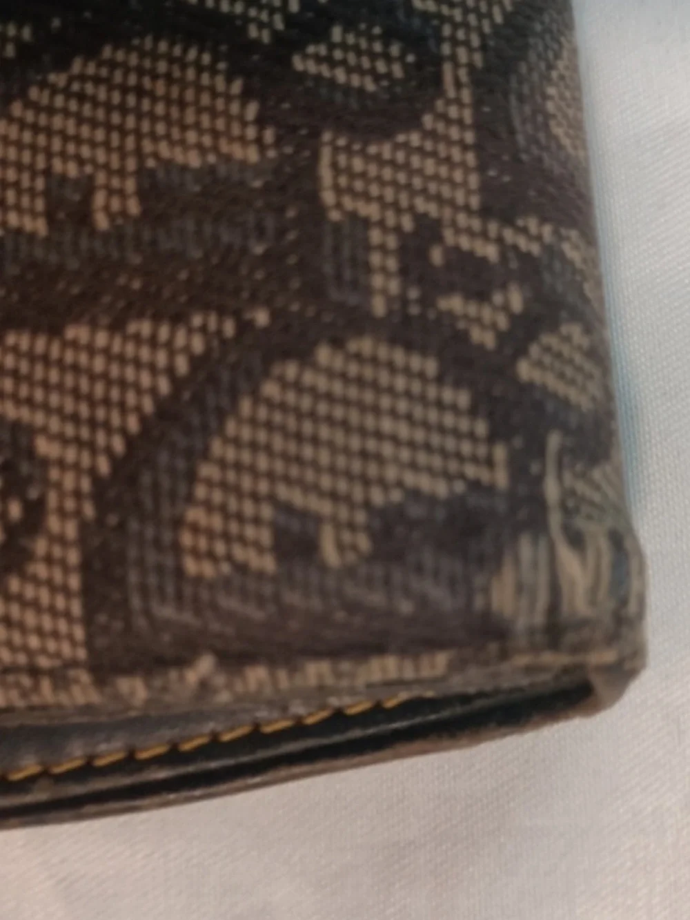 Christian Dior Logo Saddle Trotter TriFold Wallet Canvas Leather Silver Charm